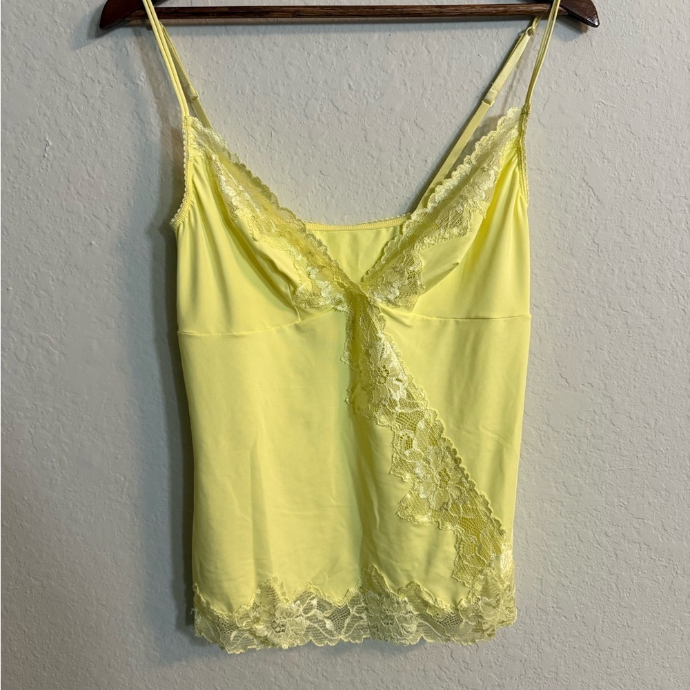Ambrielle Yellow Lace Trim Camisole